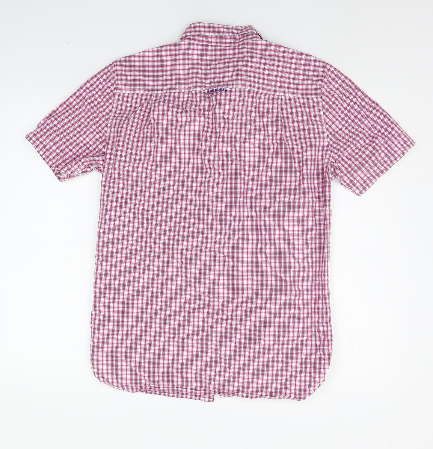 Superdry Mens Pink Check   Button-Up Size M