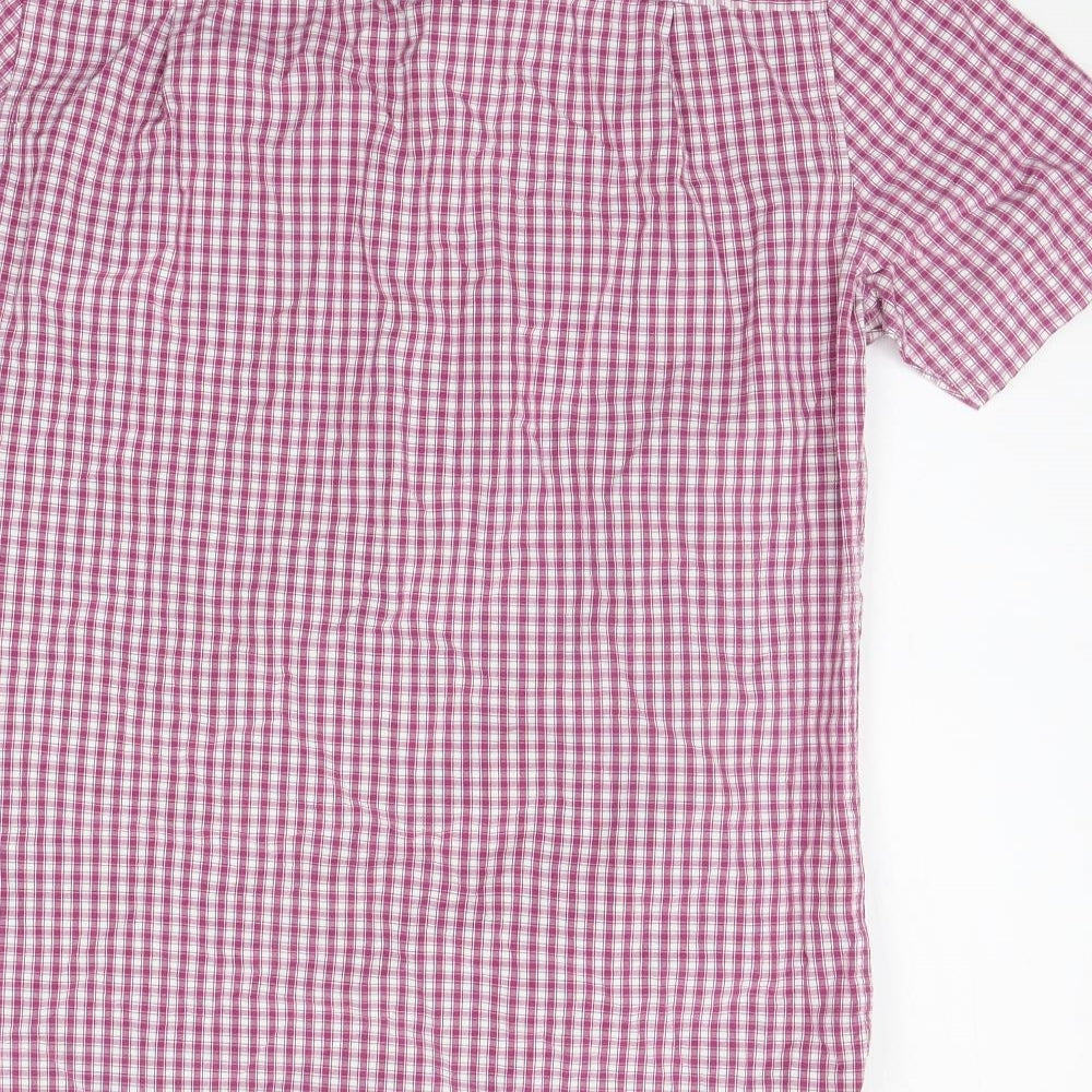 Superdry Mens Pink Check   Button-Up Size M