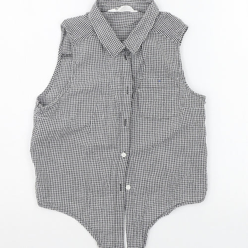 H&M Boys Grey Check  Basic Button-Up Size 12-13 Years