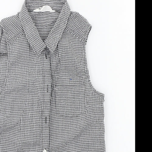H&M Boys Grey Check  Basic Button-Up Size 12-13 Years