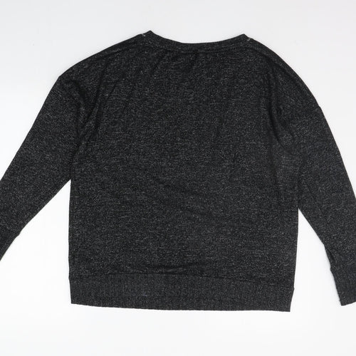Marks and Spencer Womens Black Geometric  Pullover Jumper Size 12