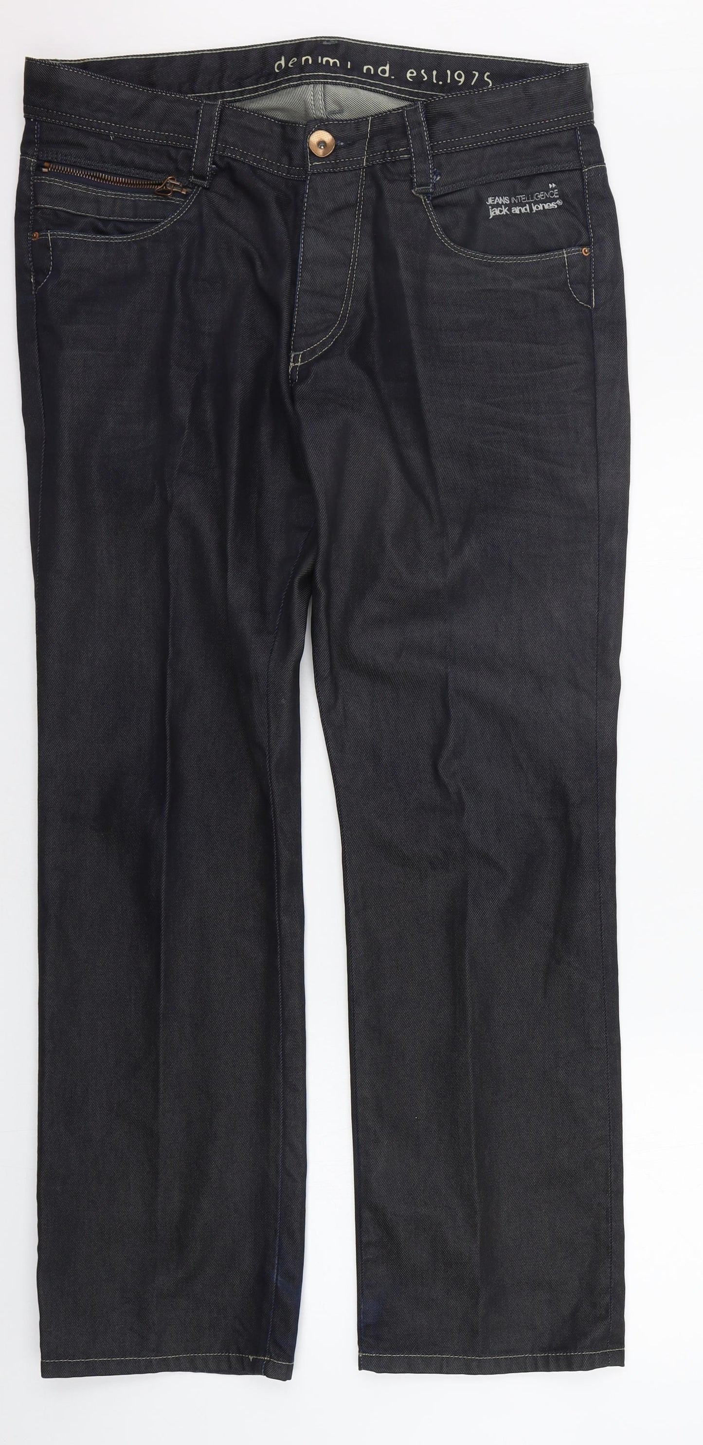 JACK AND JONES Mens Blue   Straight Jeans Size 36 in L32 in