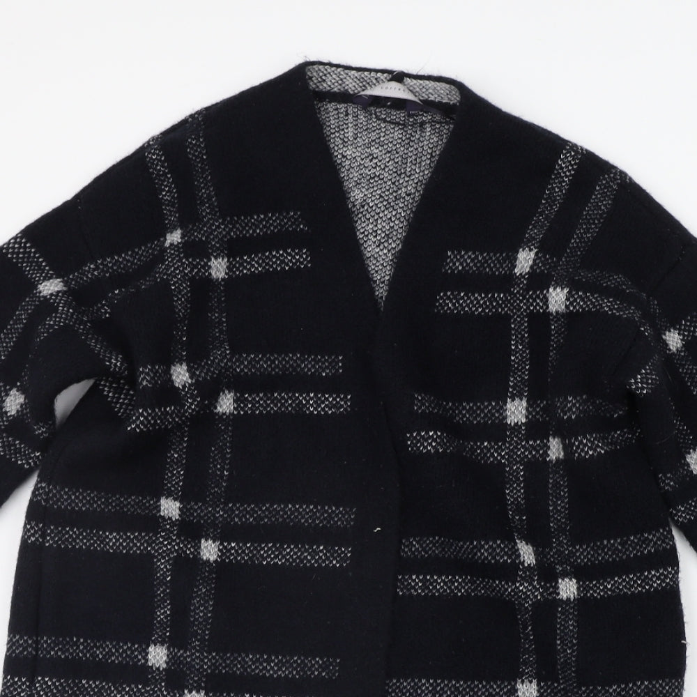 Marks and Spencer Womens Black Check  Cardigan Jumper Size M