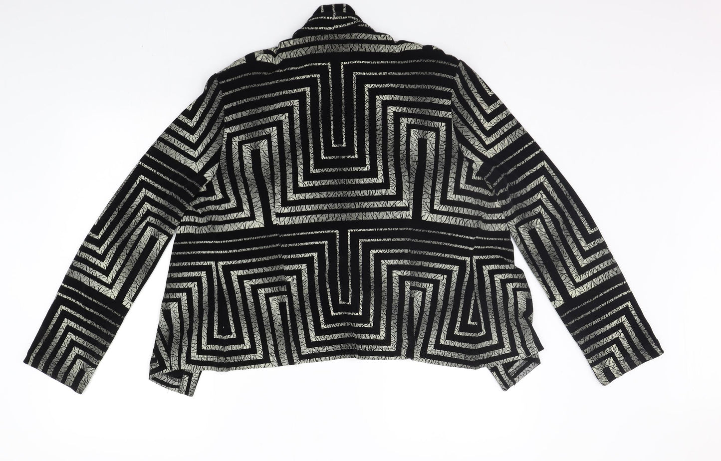Joseph Ribkoff Womens Black Geometric  Cardigan Jumper Size 16