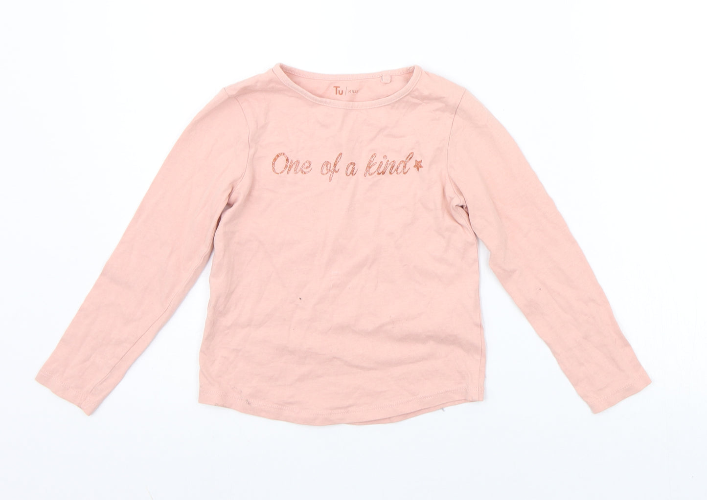 TU Girls Pink   Basic T-Shirt Size 6 Years