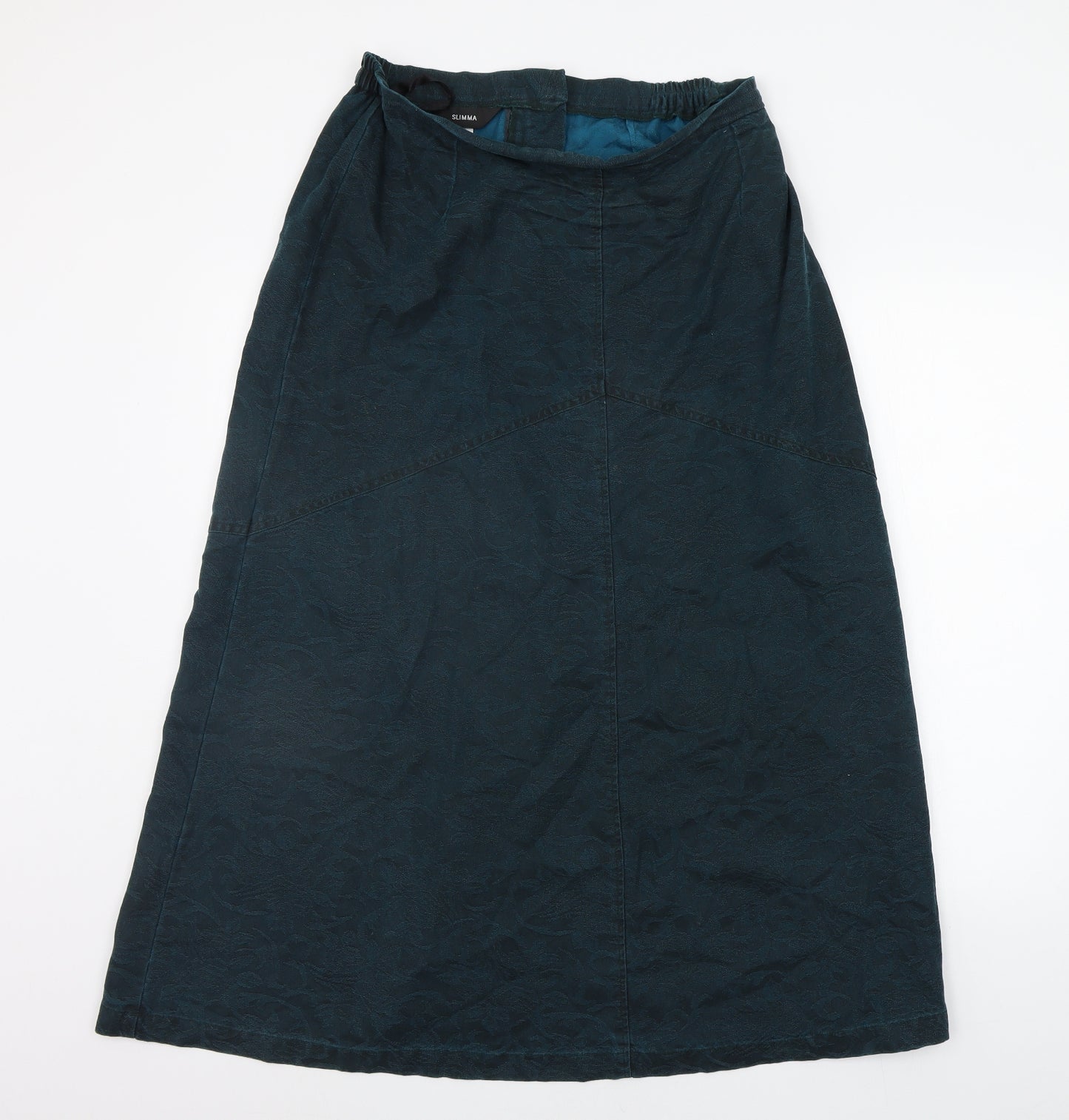 SLIMMA Womens Green Geometric  A-Line Skirt Size 16