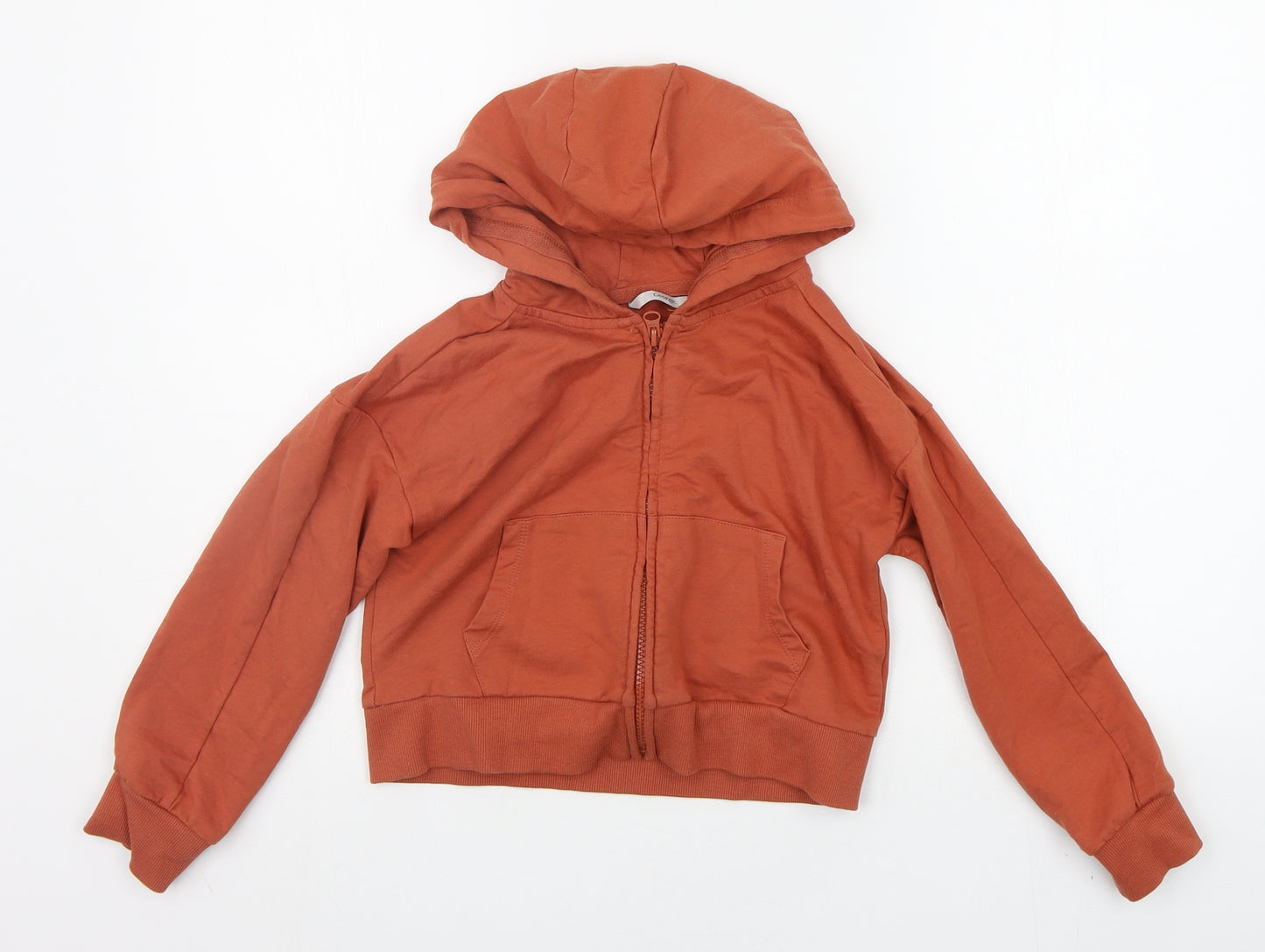 George Girls Orange   Full Zip Hoodie Size 7-8 Years