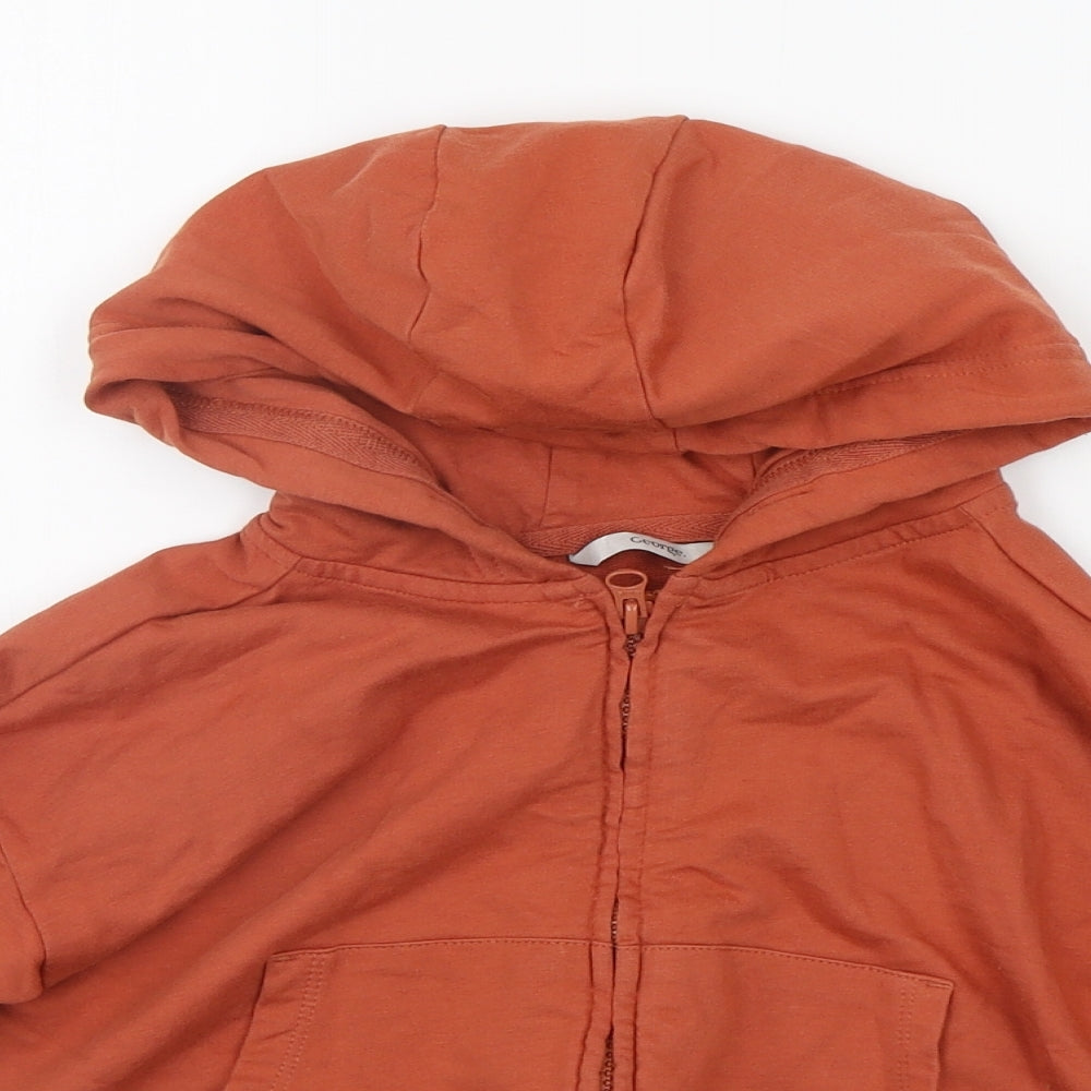 George Girls Orange   Full Zip Hoodie Size 7-8 Years