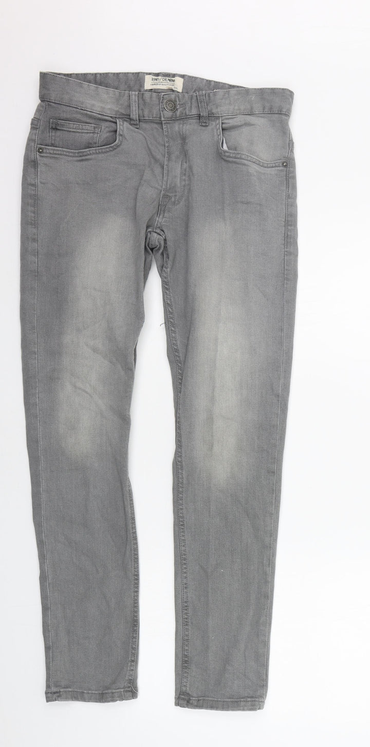 Acw85 Womens Grey Straight Jeans Size 30 in L28 in