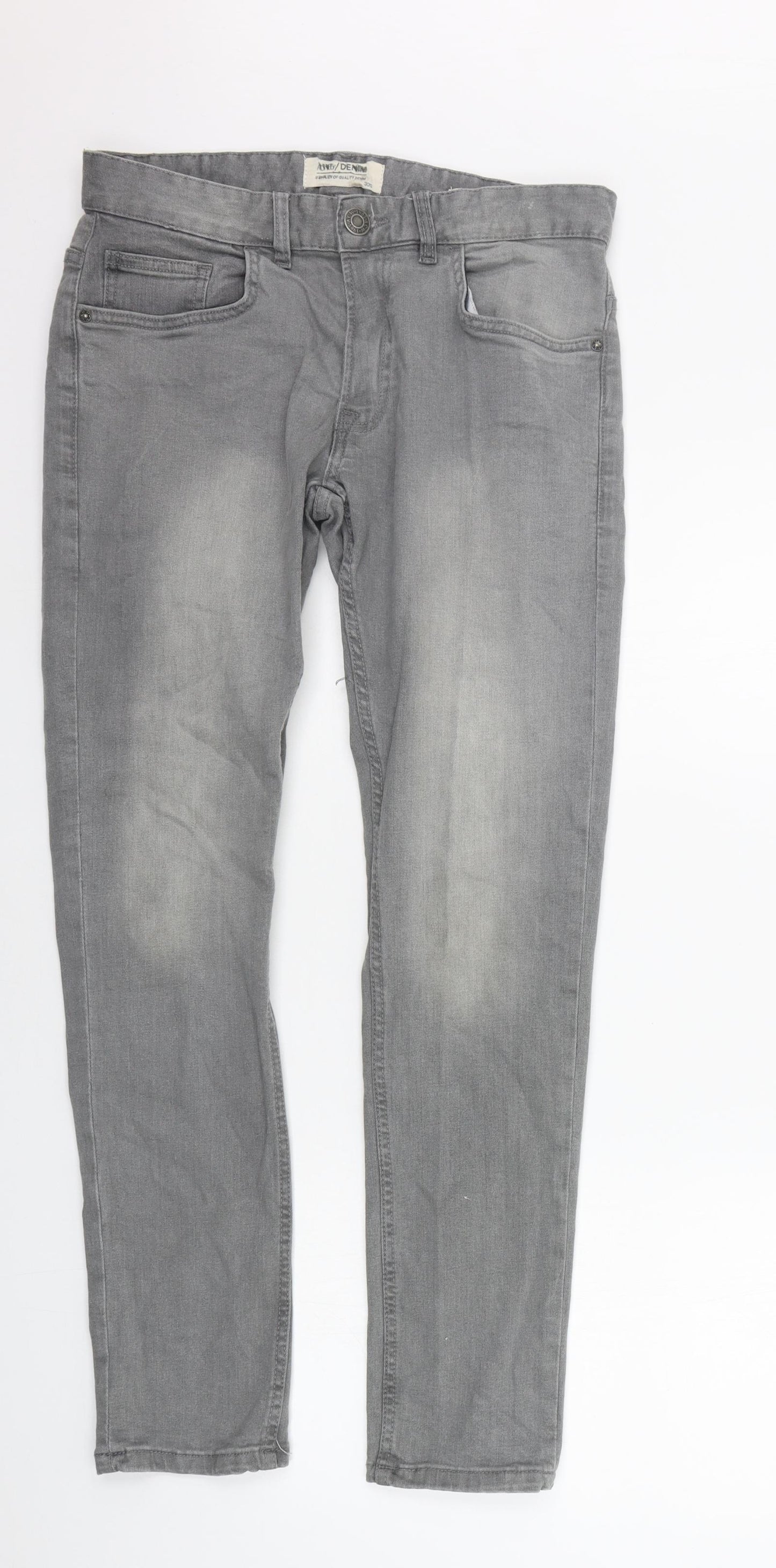 Acw85 Womens Grey   Straight Jeans Size 30 in L28 in
