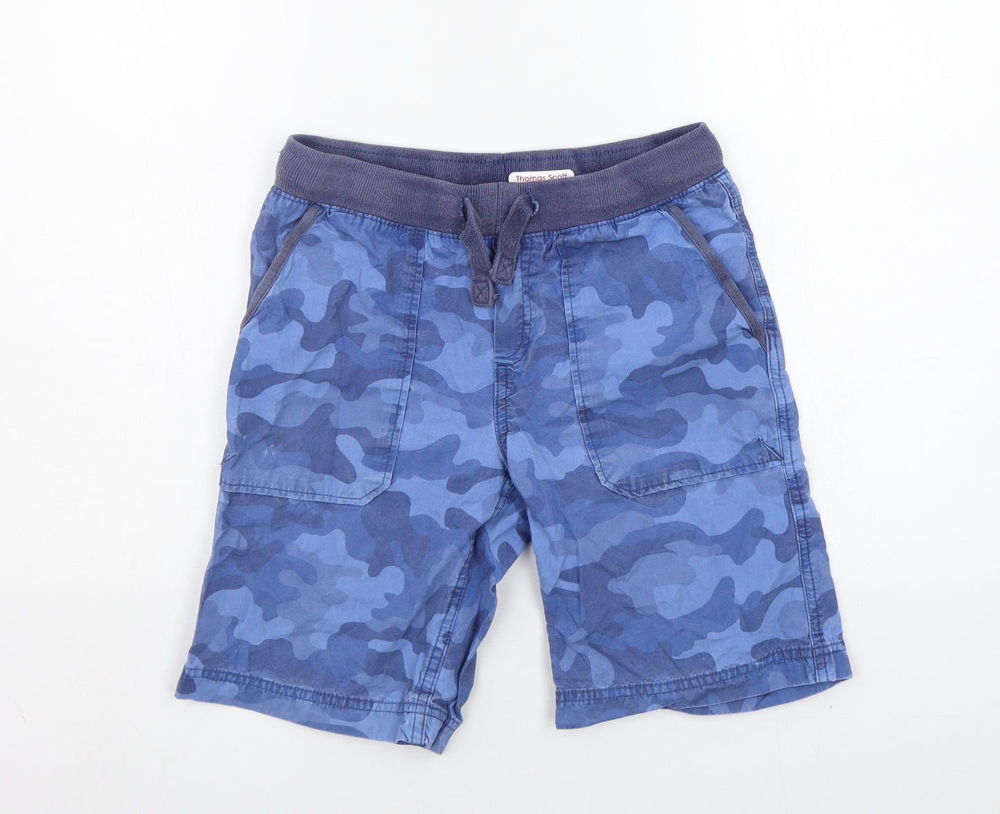 Lands' End Boys Blue Geometric  Chino Shorts Size M - Camo detail