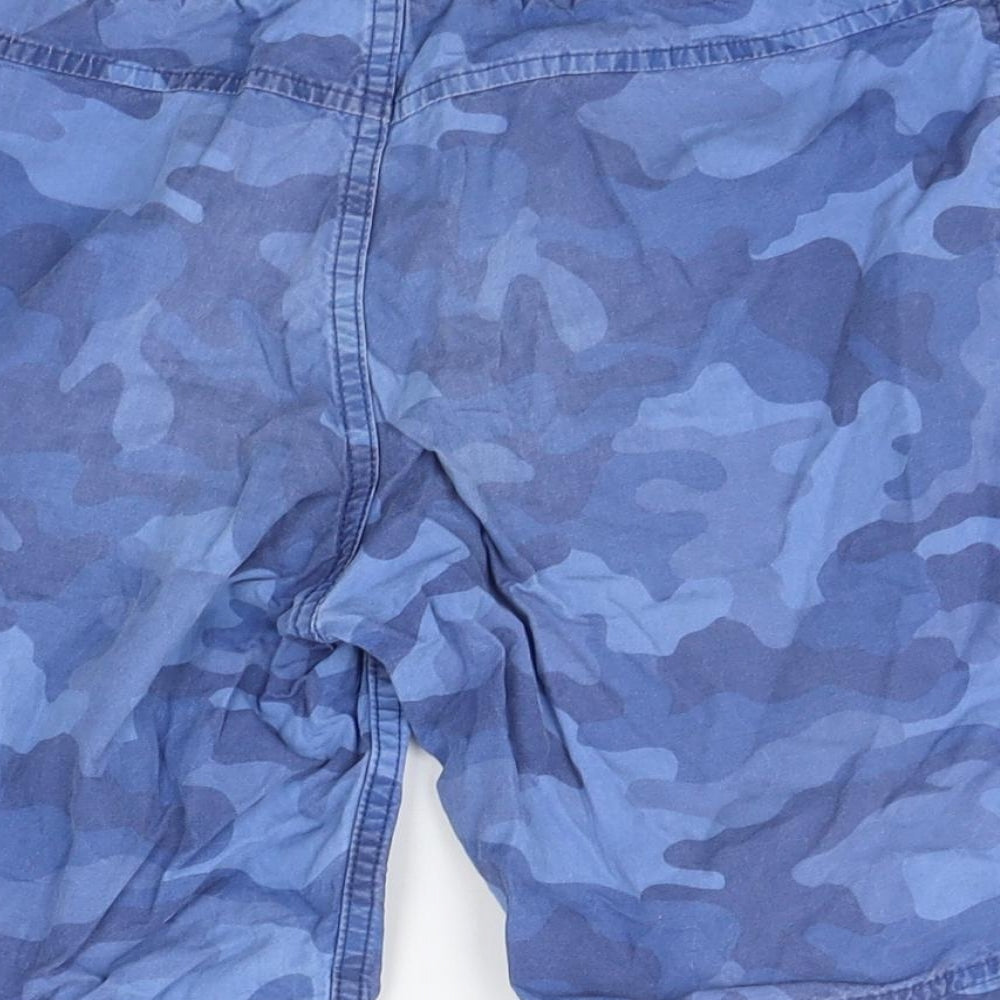 Lands' End Boys Blue Geometric  Chino Shorts Size M - Camo detail