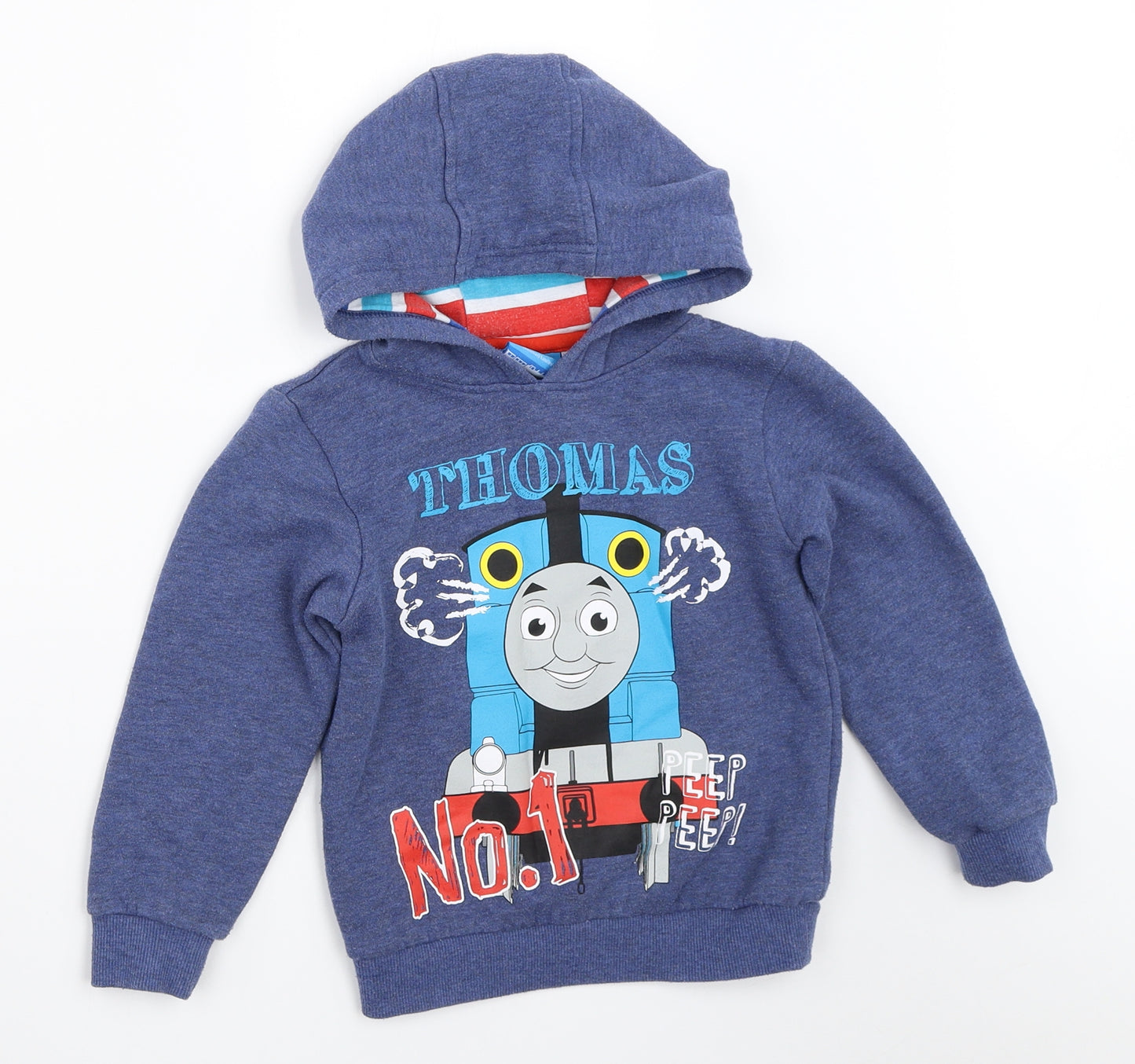 Preworn Boys Blue   Pullover Hoodie Size 4-5 Years  - thomas the tank engine