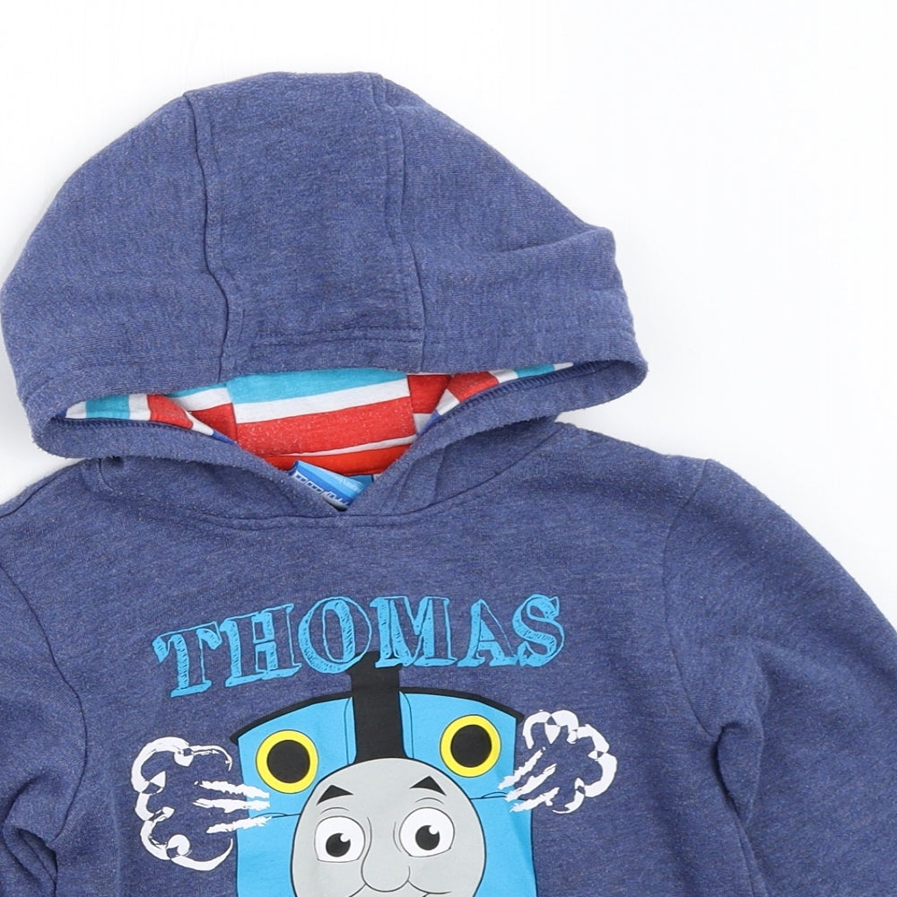 Preworn Boys Blue   Pullover Hoodie Size 4-5 Years  - thomas the tank engine