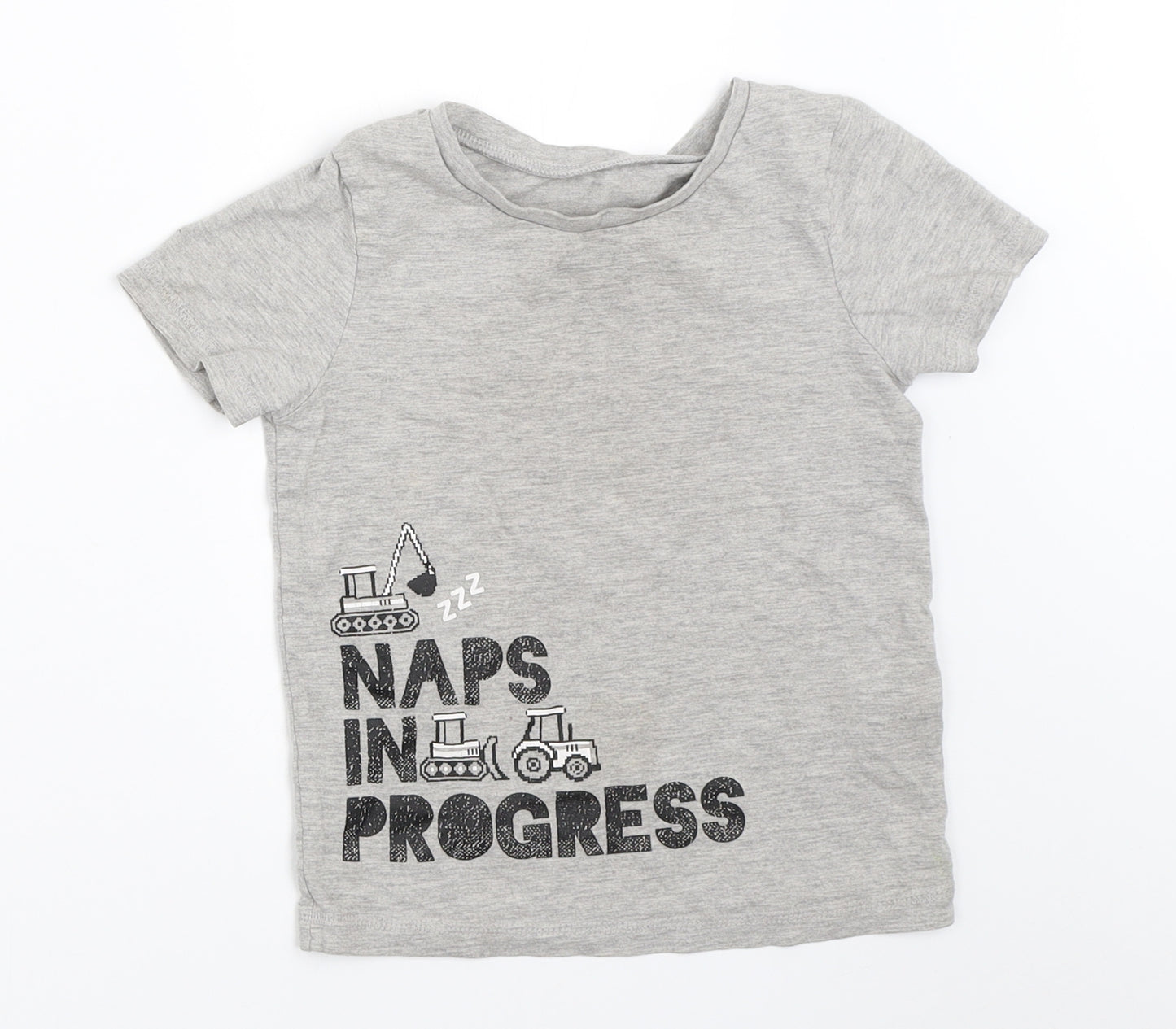 George Boys Grey   Basic T-Shirt Size 4-5 Years