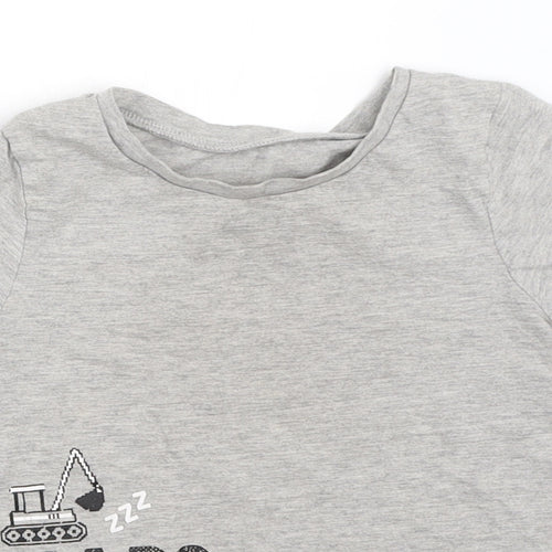 George Boys Grey   Basic T-Shirt Size 4-5 Years