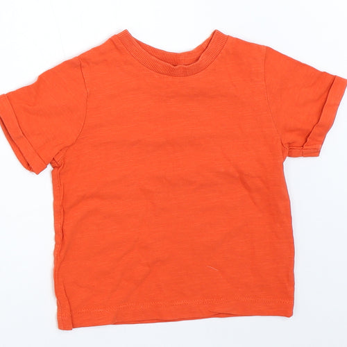 Mini Club Boys Orange   Basic T-Shirt Size 9-12 Months
