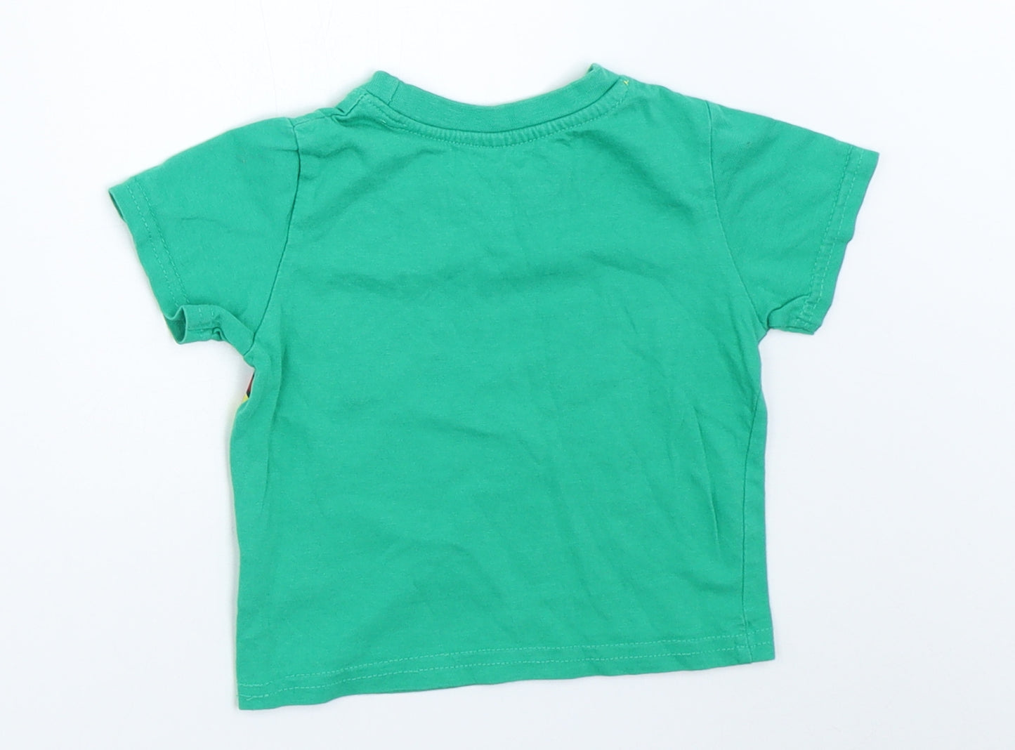Mini Rebel Boys Green   Basic T-Shirt Size 9-12 Months