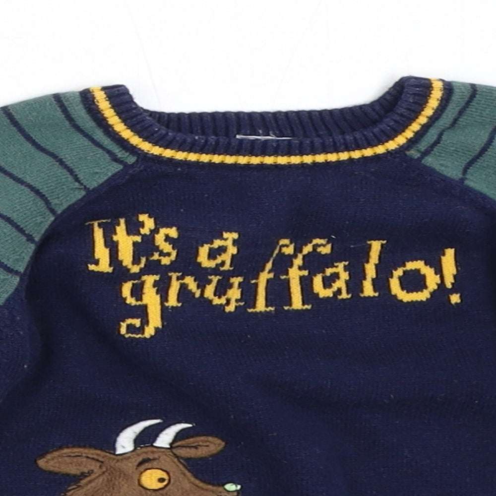 TU Boys Blue   Pullover Jumper Size 3-6 Months  - The Gruffalo