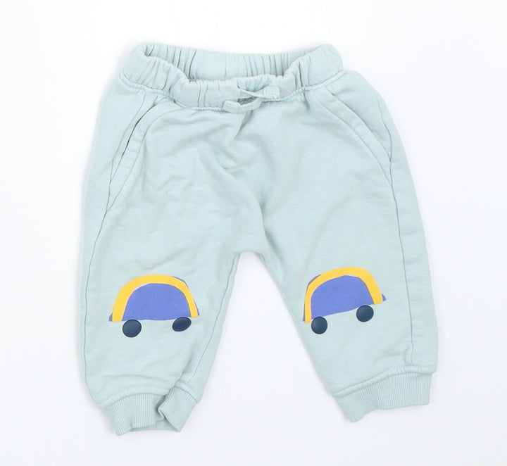 Marks and Spencer Boys Blue Jogger Trousers Size 3-6 Months