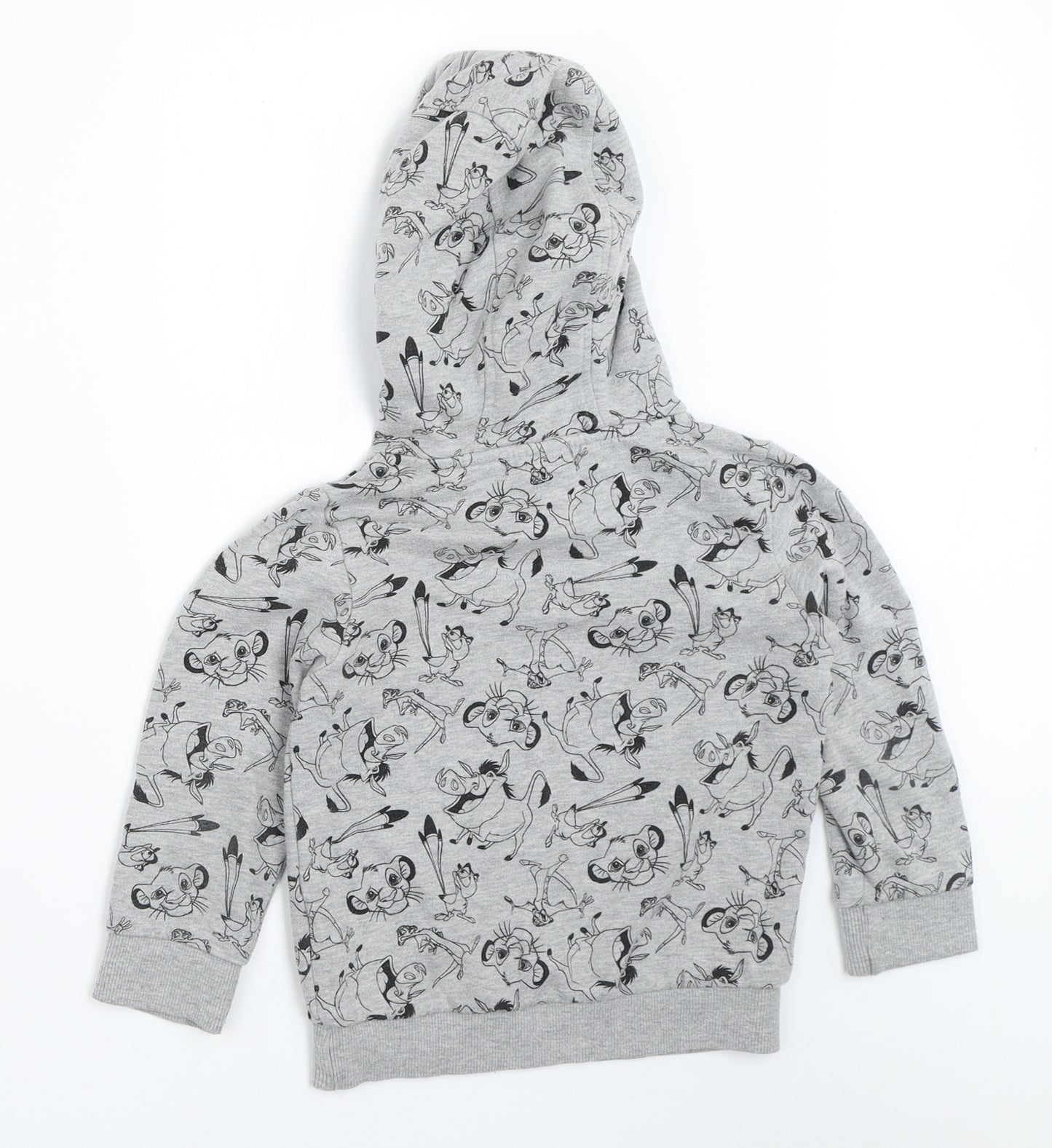 F&F Boys Grey   Pullover Hoodie Size 4-5 Years  - lion king