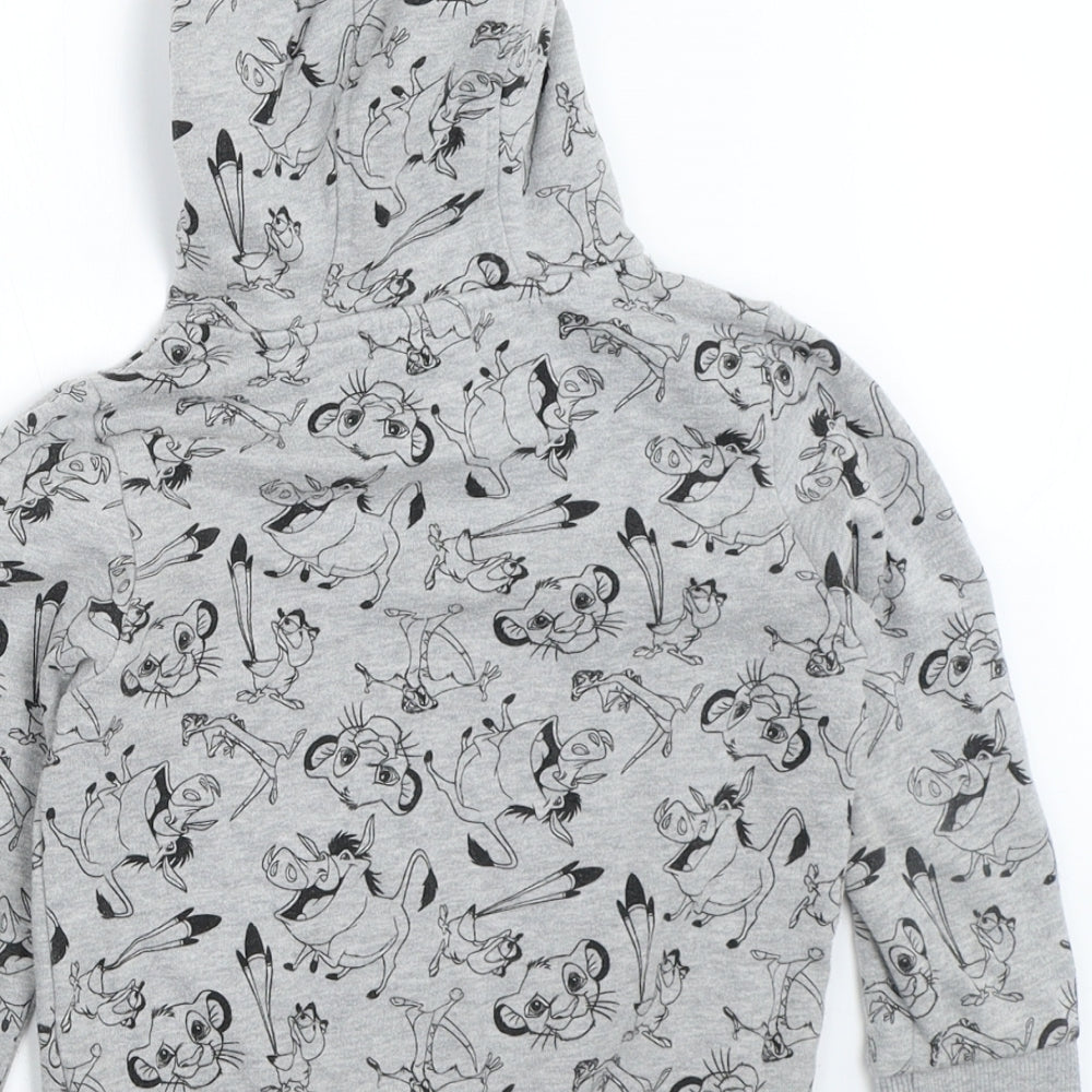 F&F Boys Grey   Pullover Hoodie Size 4-5 Years  - lion king