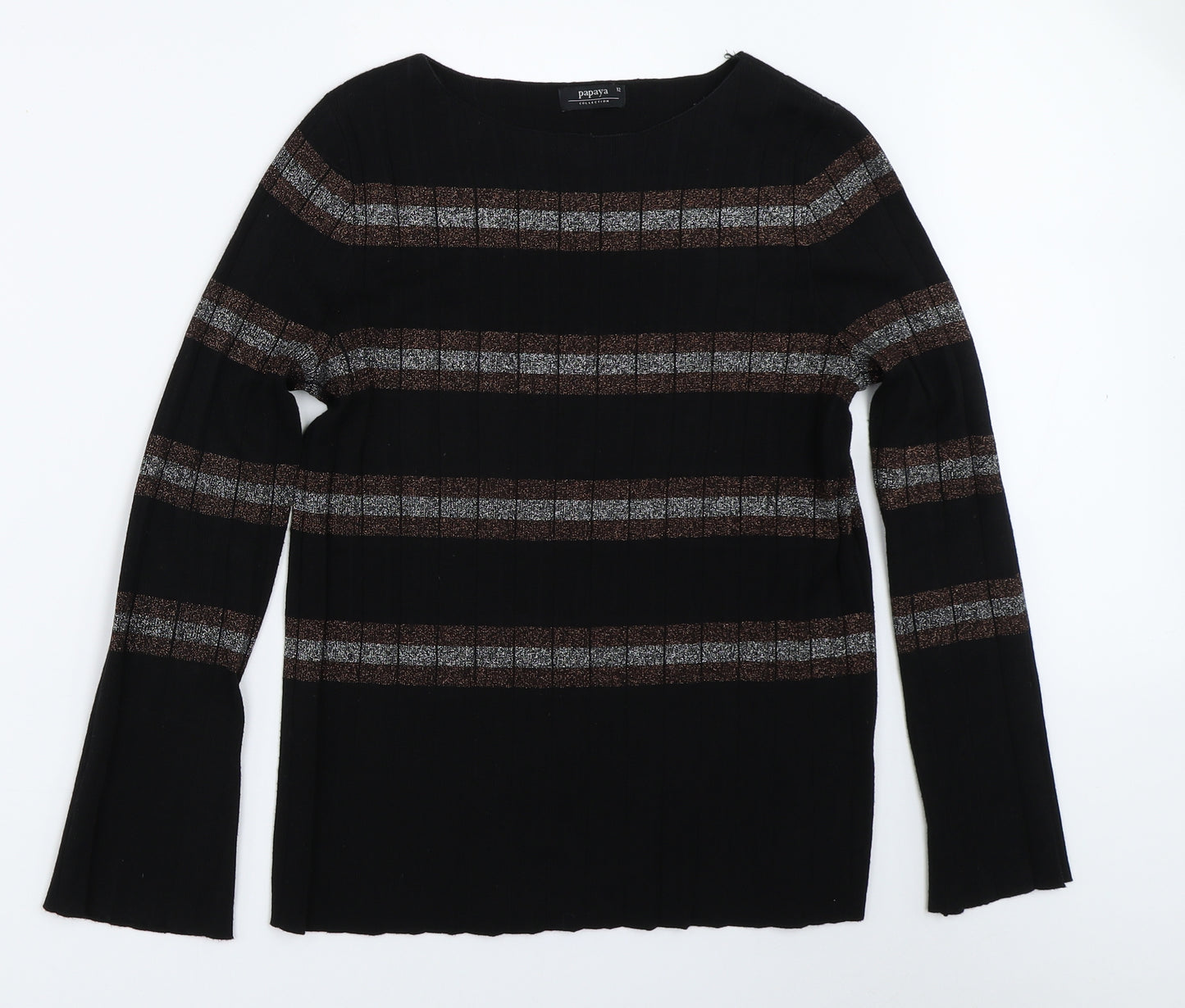 Papaya Womens Black   Pullover Jumper Size 12