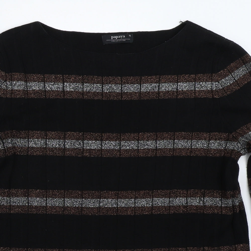 Papaya Womens Black   Pullover Jumper Size 12
