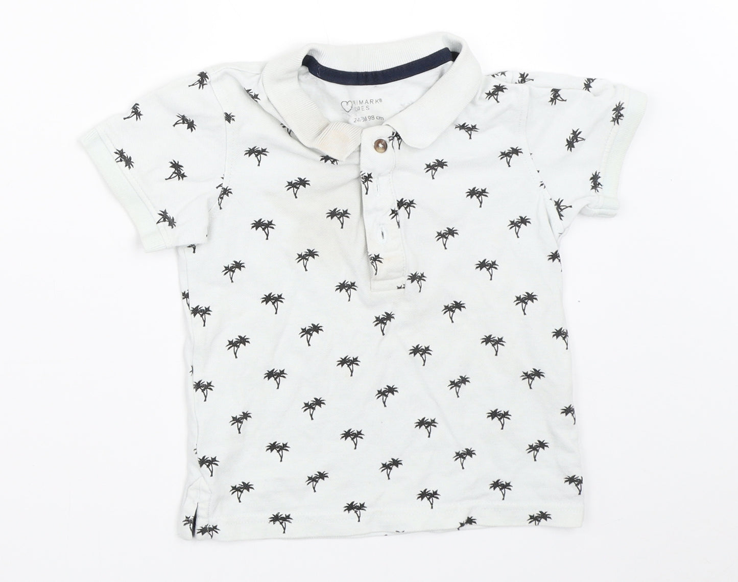 Primark Boys White   Basic Polo Size 2-3 Years