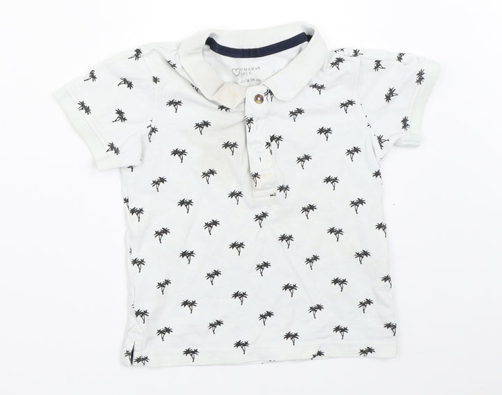 Primark Boys White   Basic Polo Size 2-3 Years