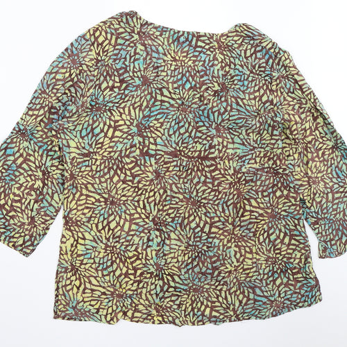 Sable Blane Womens Brown   Basic Blouse Size L