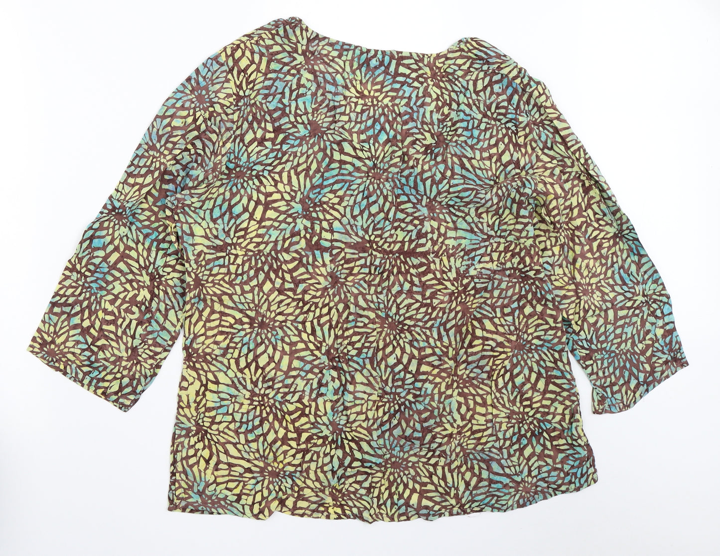 Sable Blane Womens Brown   Basic Blouse Size L