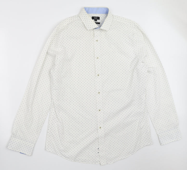 F&F Mens White Button-Up Size 16