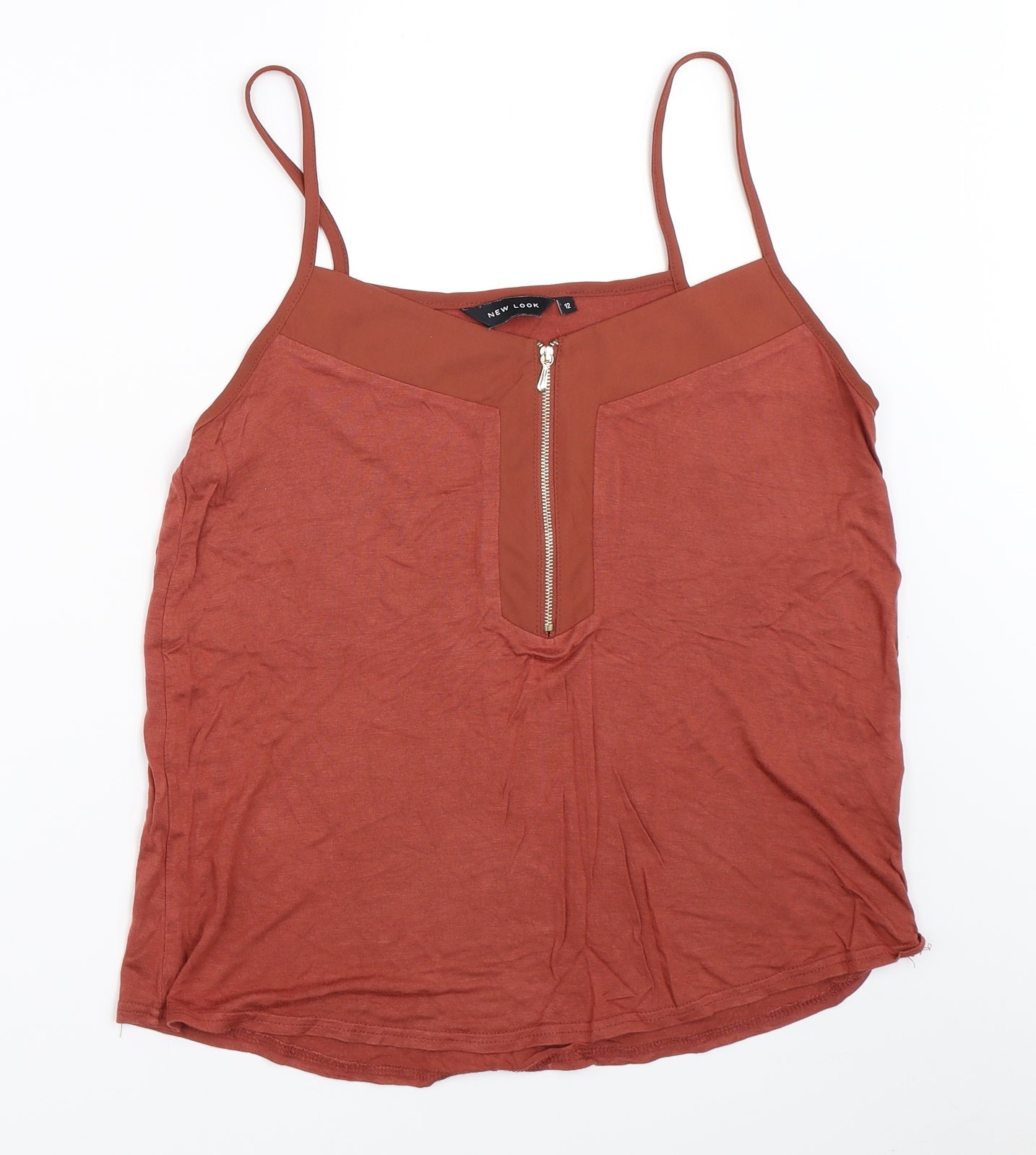 New Look Womens Orange   Camisole Tank Size 12