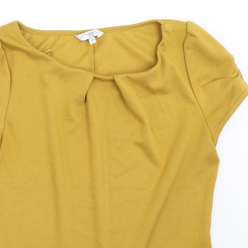 New Look Womens Yellow   Basic T-Shirt Size 10