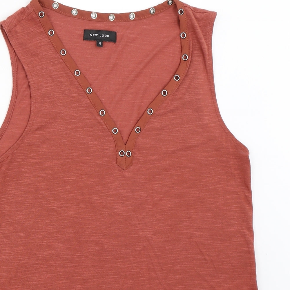 New Look Womens Red   Basic Tank Size 12