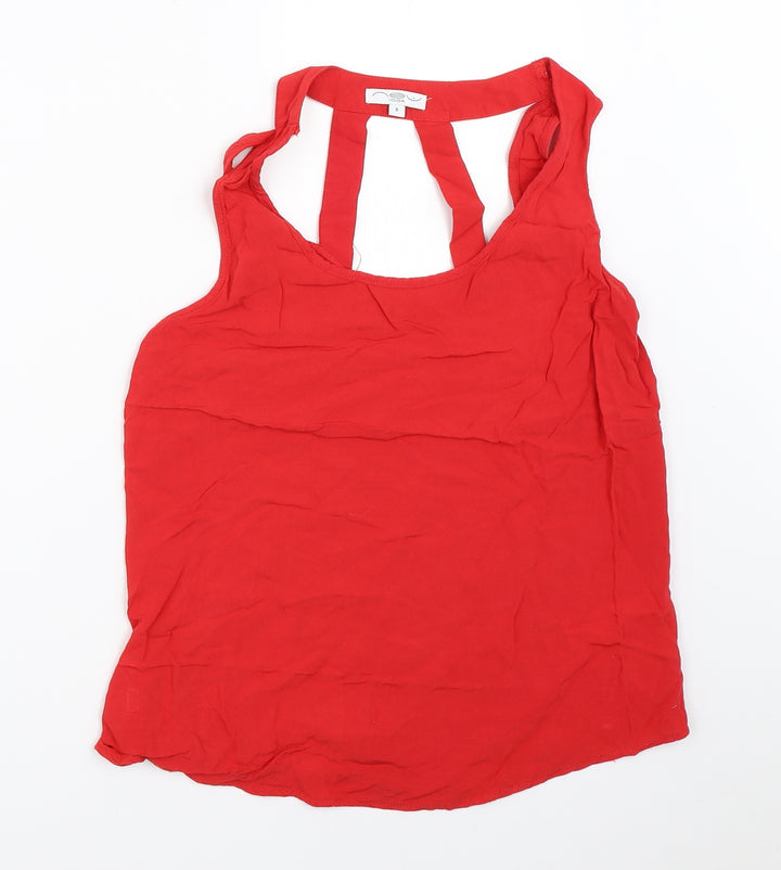 New Look Womens Red   Basic Blouse Size 8