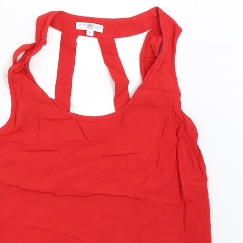 New Look Womens Red   Basic Blouse Size 8