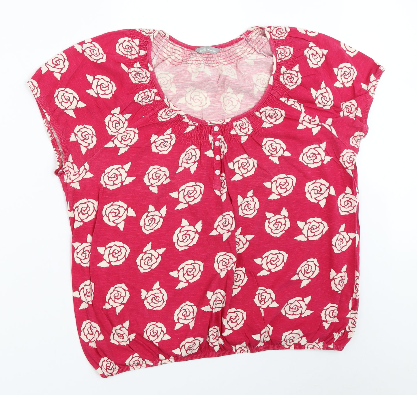 Marks and Spencer Womens Pink   Basic T-Shirt Size 18