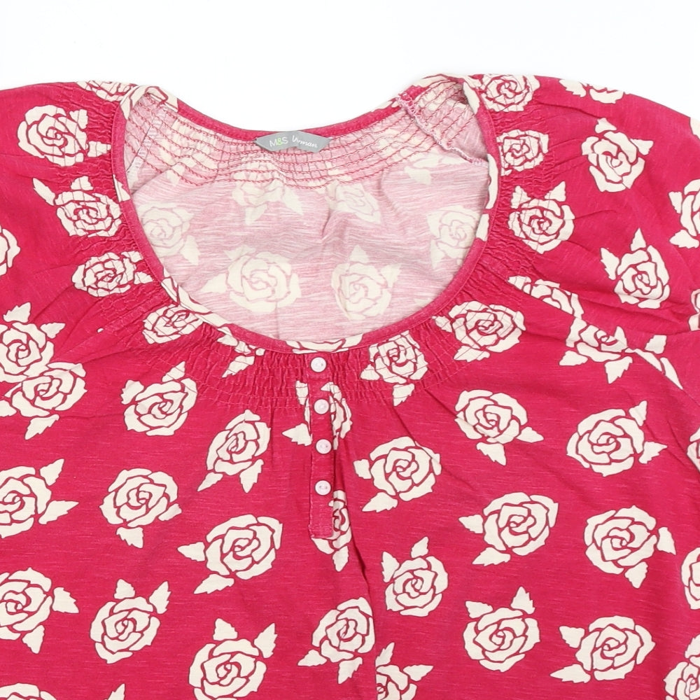 Marks and Spencer Womens Pink   Basic T-Shirt Size 18