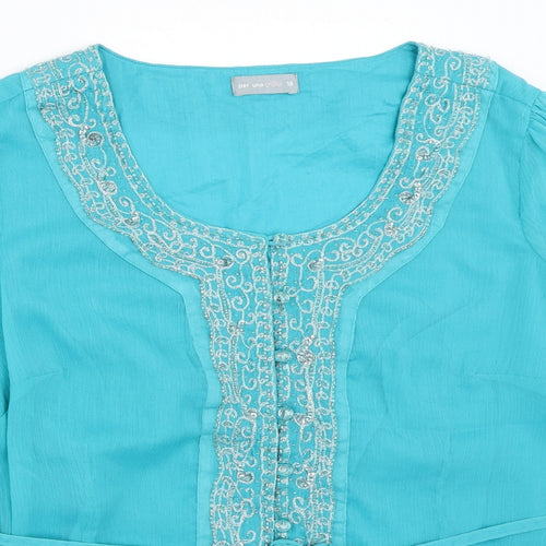 Per Una Womens Blue   Basic Blouse Size 18