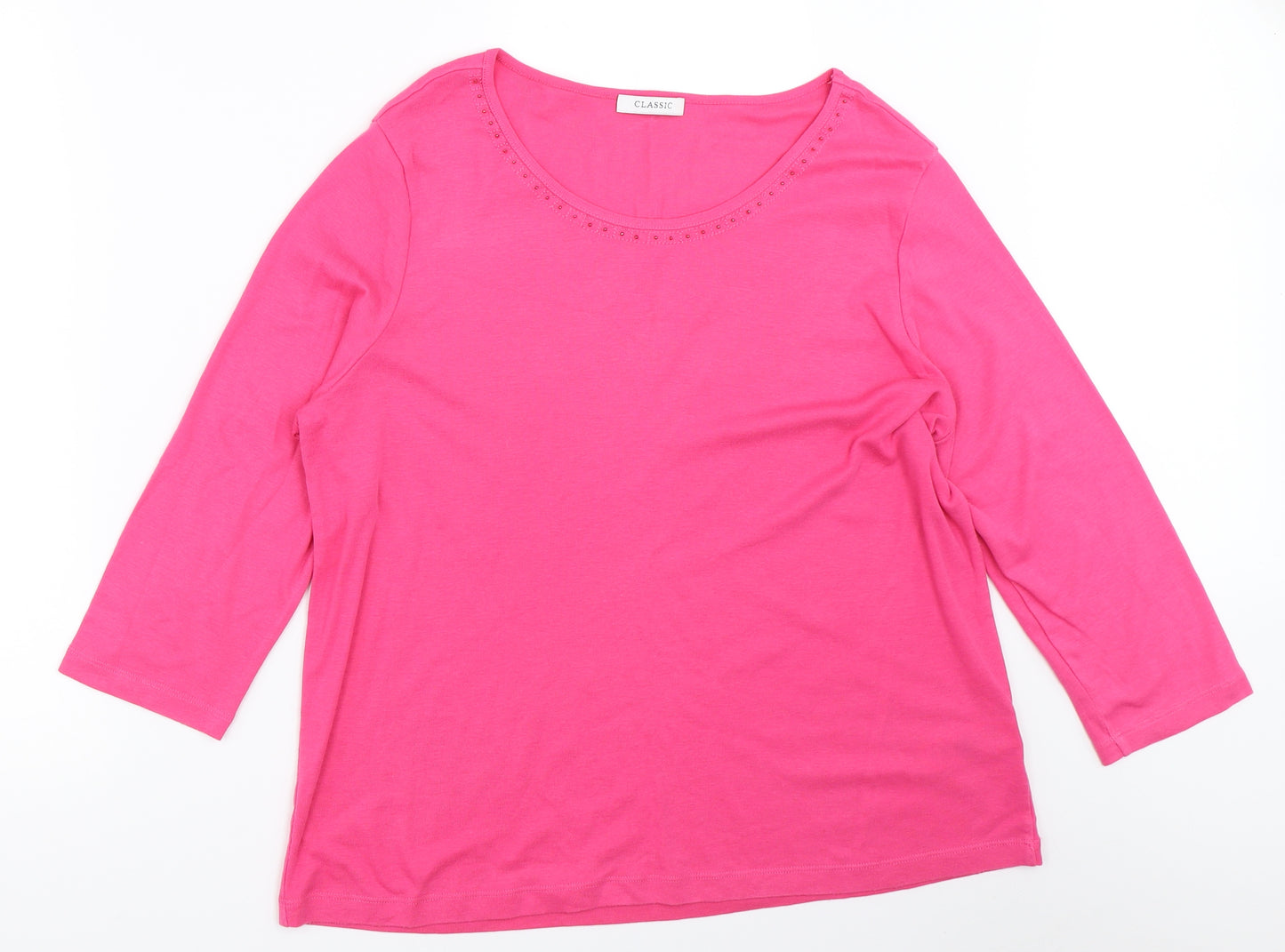Marks and Spencer Womens Pink   Basic T-Shirt Size 16