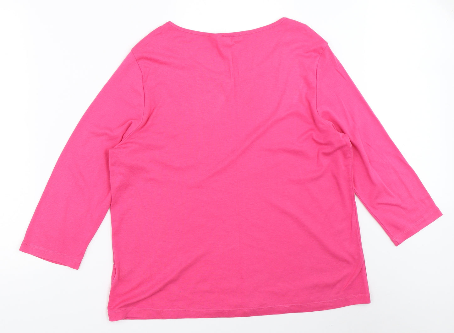 Marks and Spencer Womens Pink   Basic T-Shirt Size 16