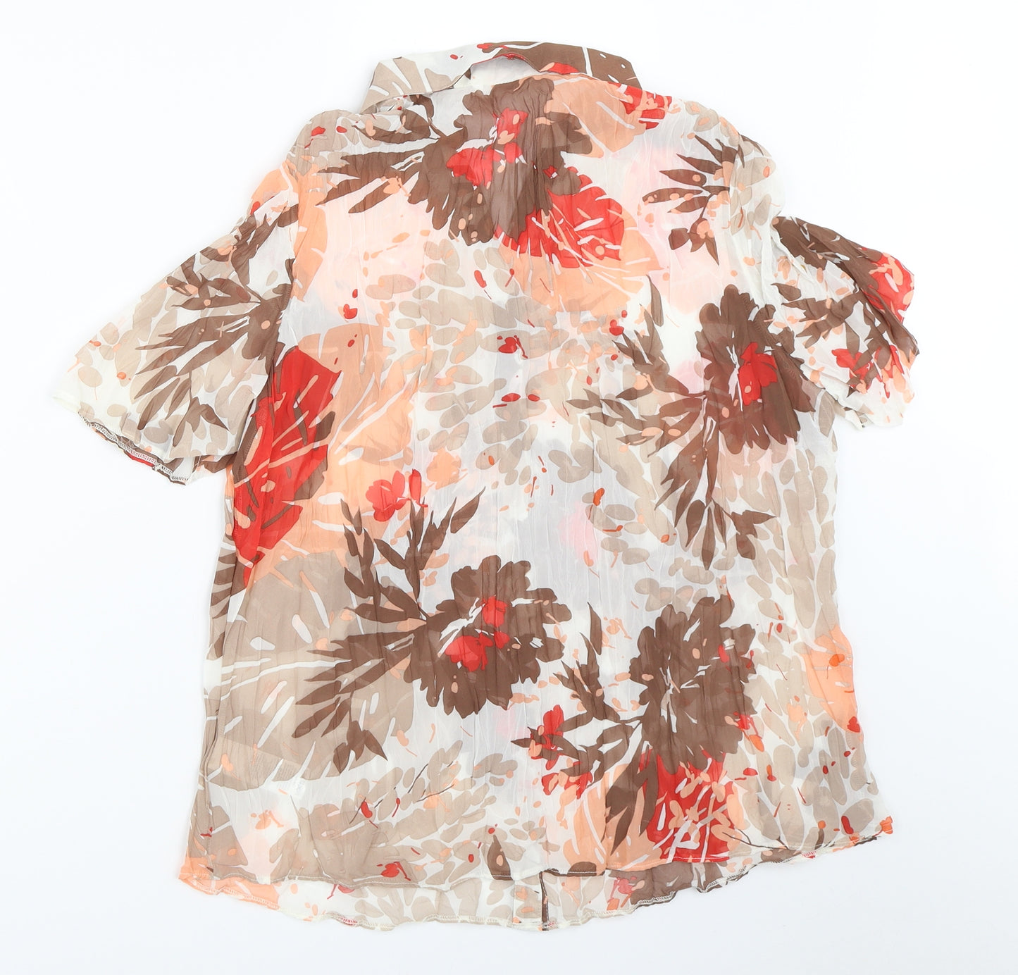 Marks and Spencer Womens Brown   Basic Button-Up Size 16