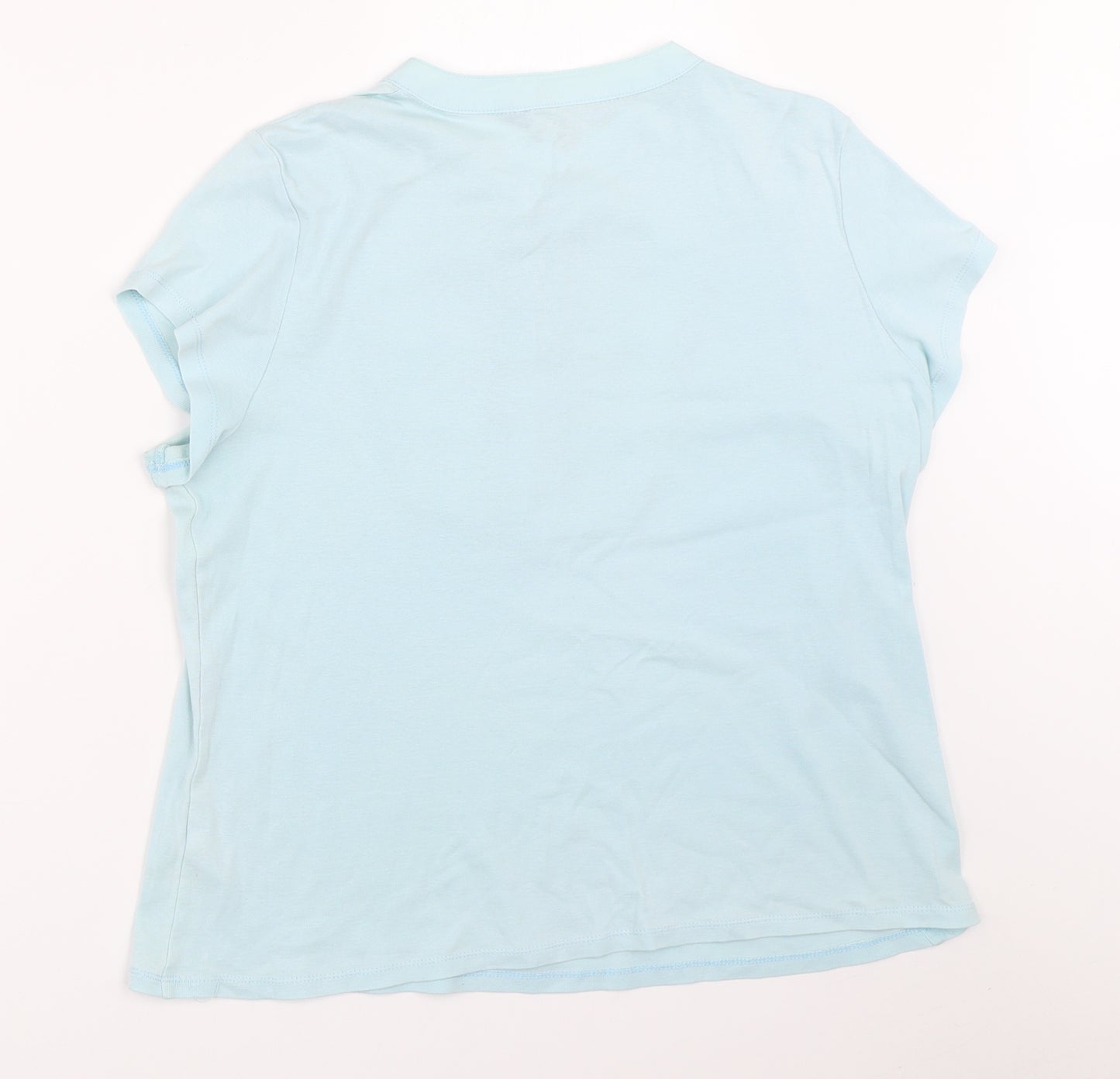 Casual Club Womens Blue   Basic T-Shirt Size 16