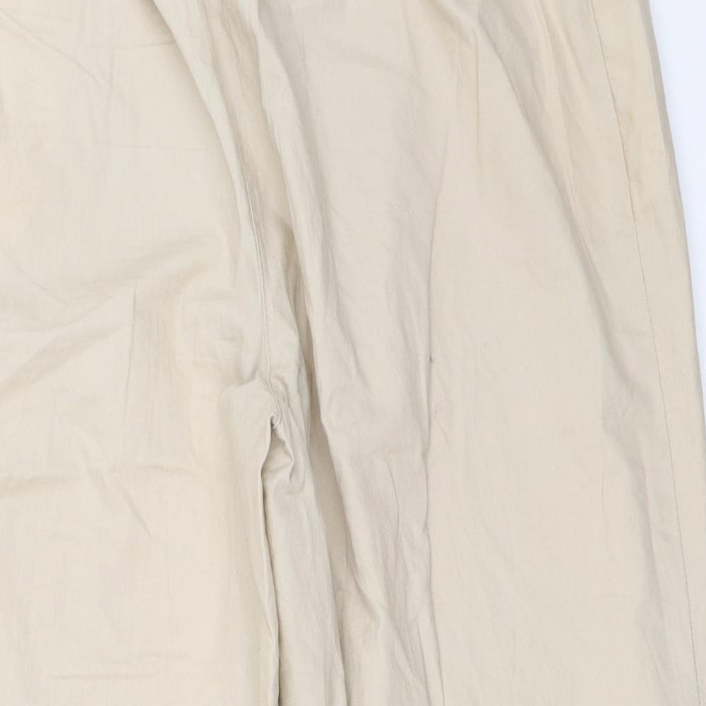 Marks and Spencer Womens Beige   Cropped Trousers Size 14 L20 in