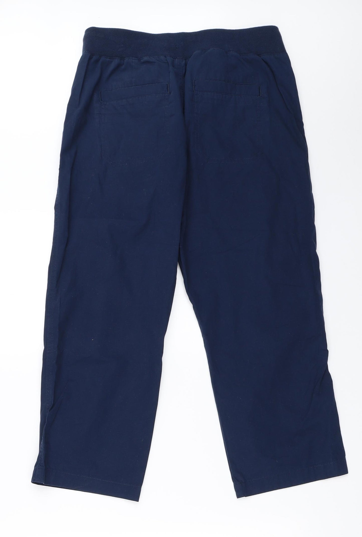 Marks and Spencer Womens Blue   Cropped Trousers Size 10 L21.5 in