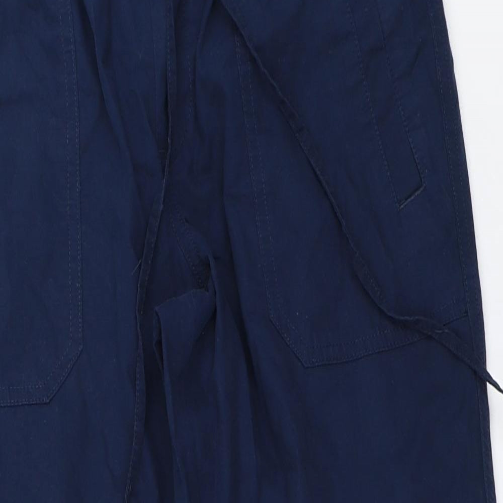 Marks and Spencer Womens Blue   Cropped Trousers Size 10 L21.5 in