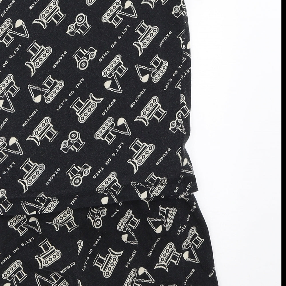 George Boys Black Solid   Pyjama Set Size 4-5 Years
