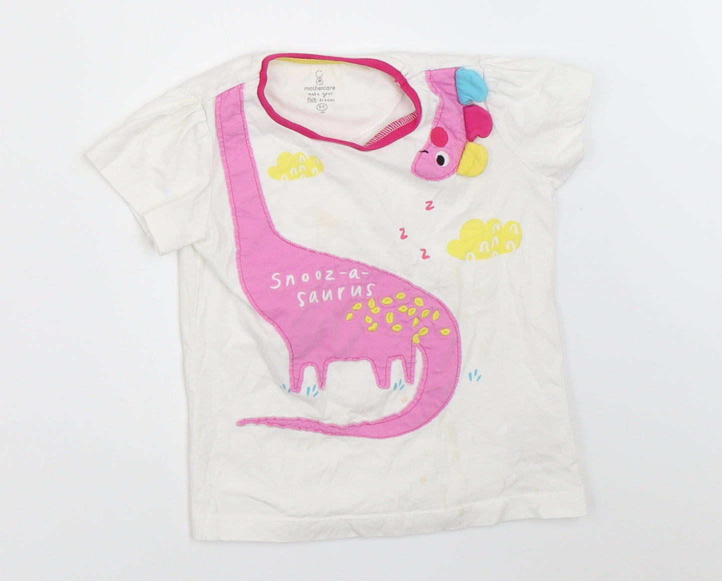 Mothercare Girls White   Basic T-Shirt Size 2-3 Years